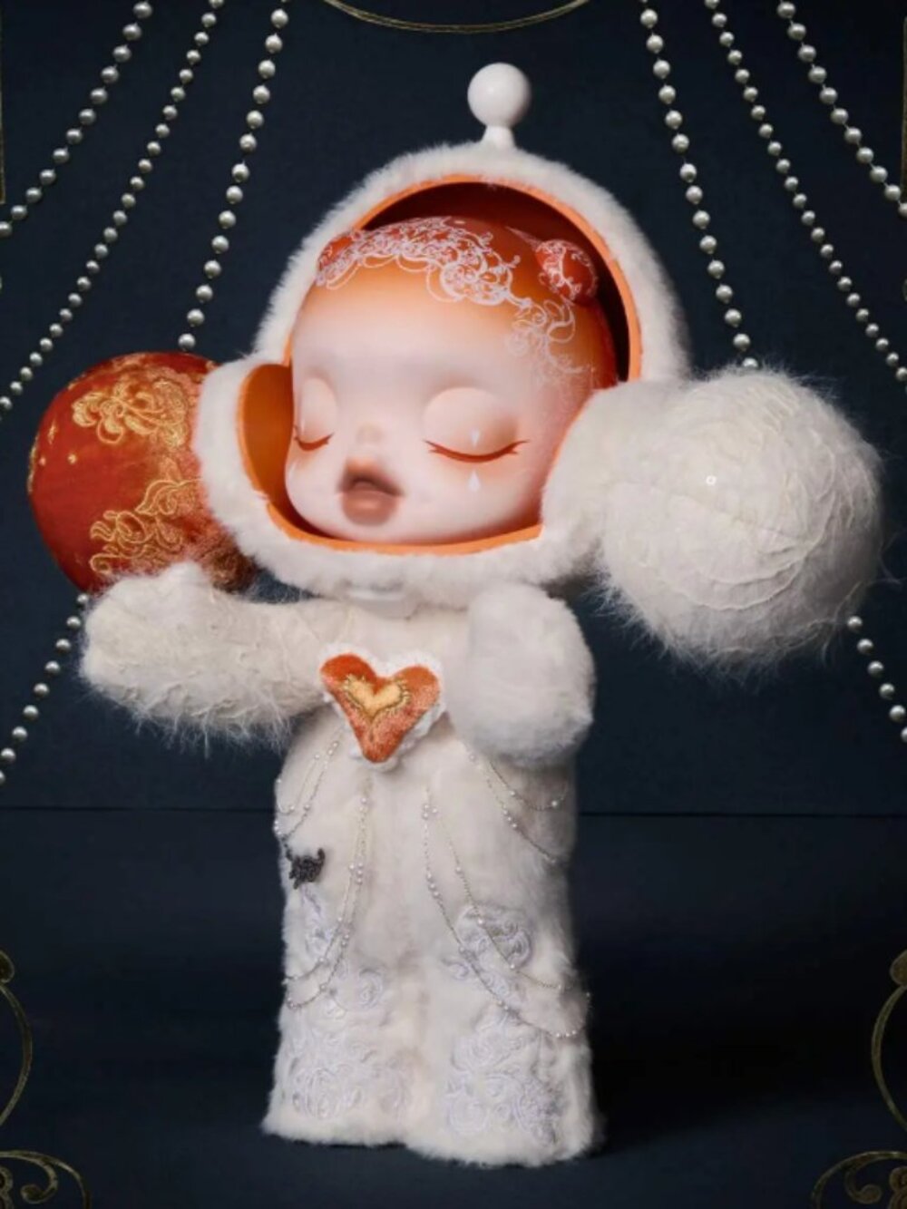 NIB MEGA SKULLPANDA 400% White Moon - Picture 3 of 3